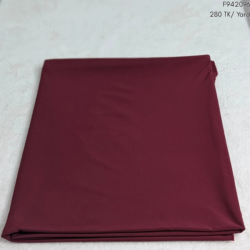 Burgundy Color Viscose Stretchable Fabric F942096 - Image 3
