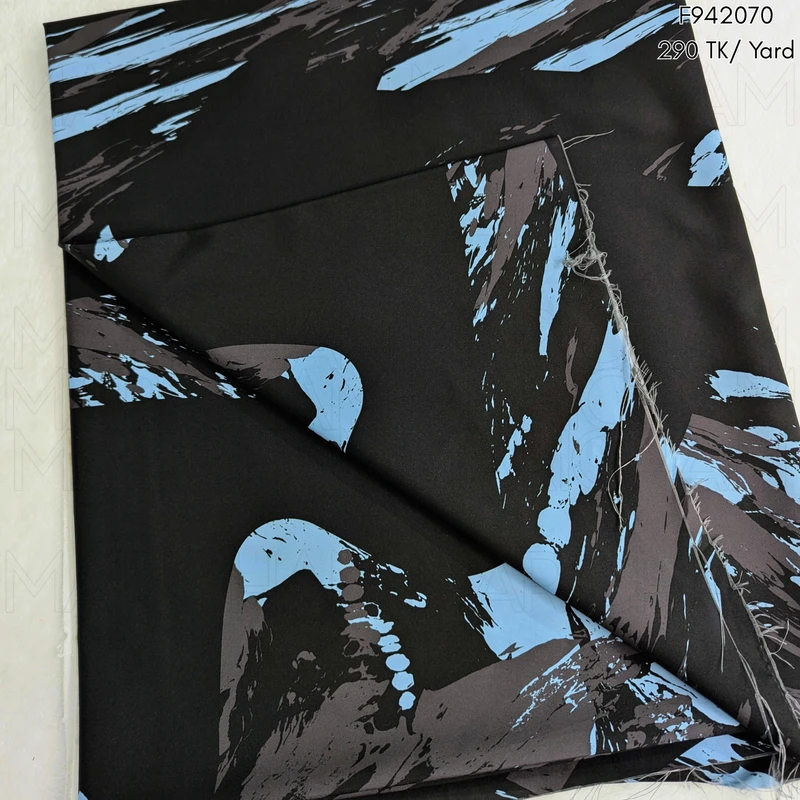 Black-Sky-Grey Stretchable Fabric F942070