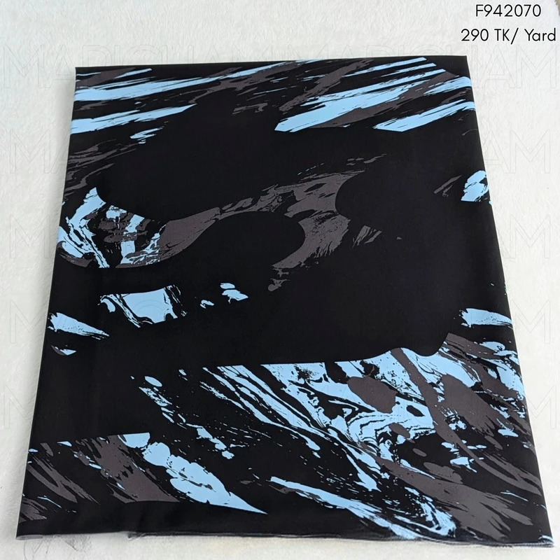Black-Sky-Grey Stretchable Fabric F942070