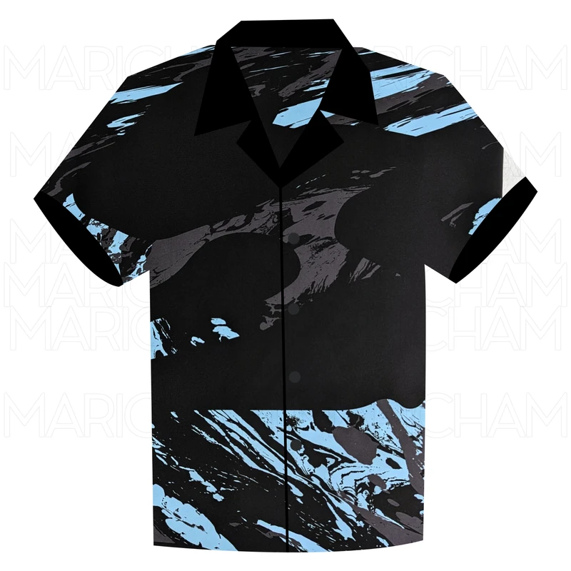 Black-Sky-Grey Stretchable Fabric F942070 - Image 6