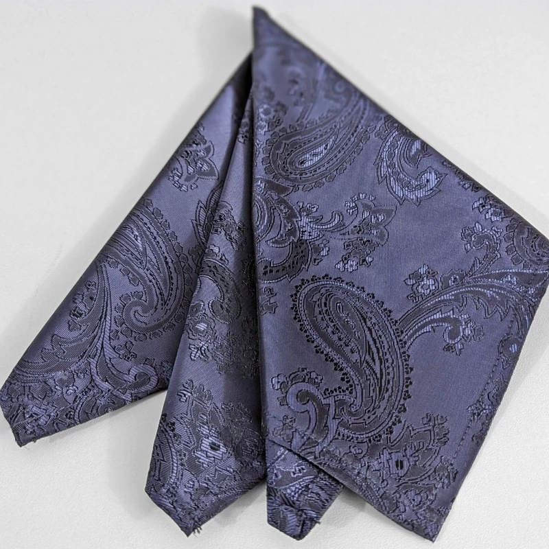Purple Paisley 13x13 Pocket Square. PS-13057 - Image 3
