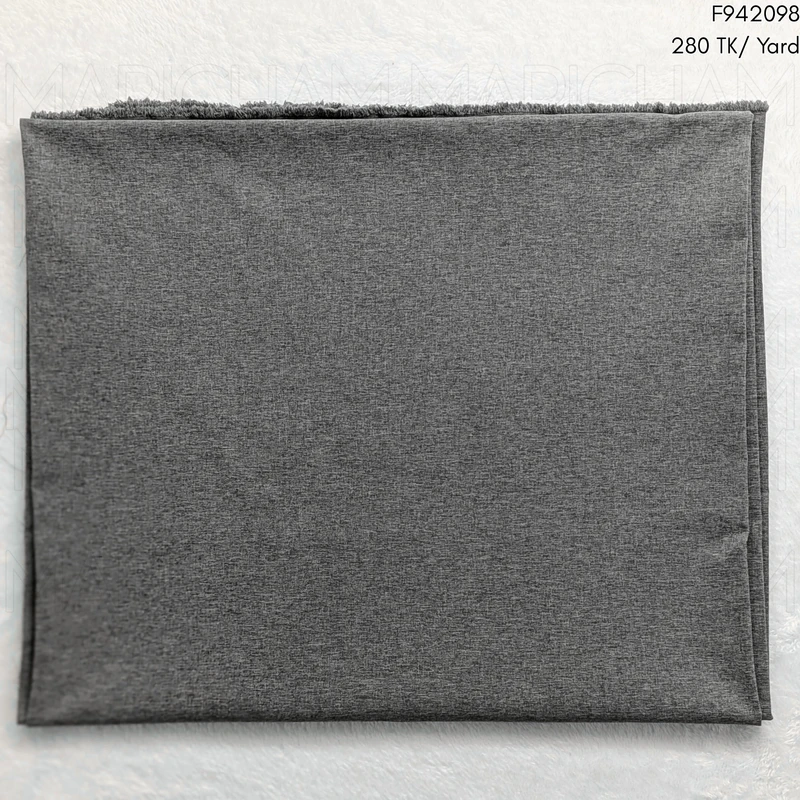 Grey Color Textured Stretchable Fabric F942098 - Image 3