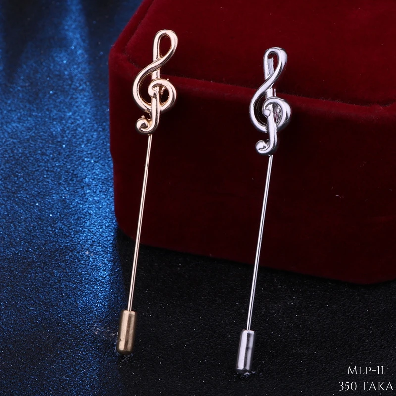 Silver Music Icon Metal Lapel Pin. MLP-11