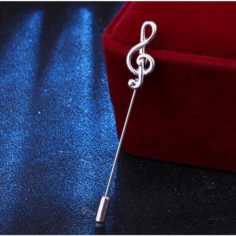 Silver Music Icon Metal Lapel Pin. MLP-11