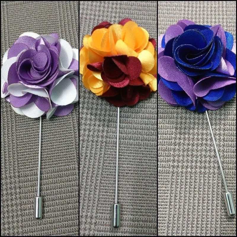 Mixed Color Flower Lapel Pin. FLP-3