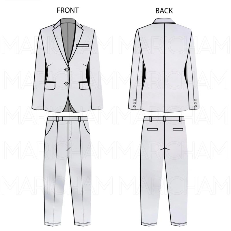 White Cotton Stretchable Bottom Fabric P942039 - Image 6