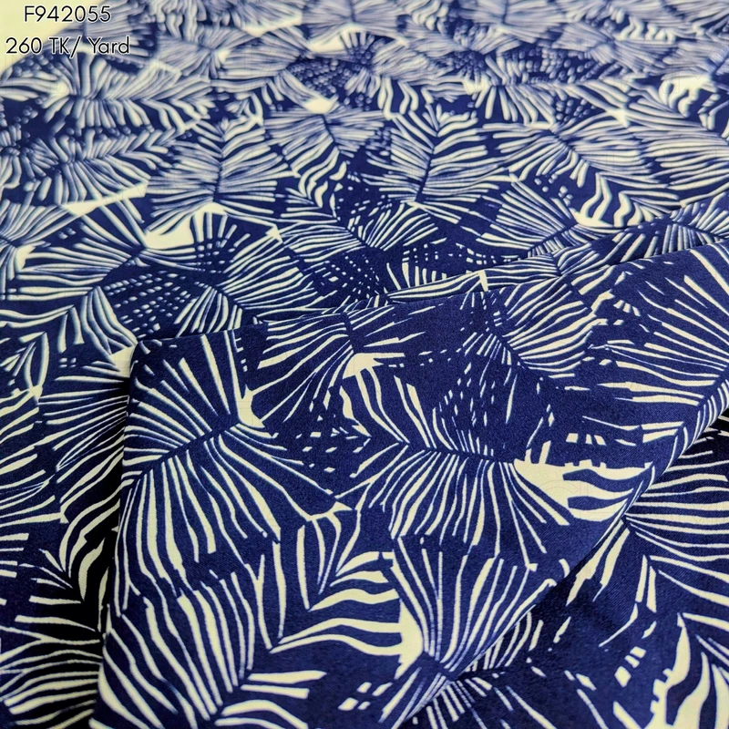 Leaves Design Stretchable Fabric F942055