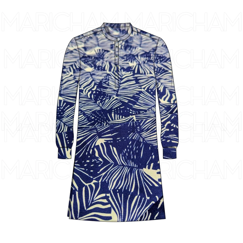 Leaves Design Stretchable Fabric F942055 - Image 7