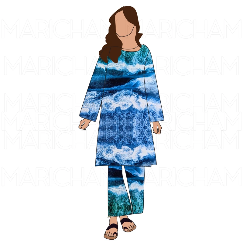 Ocean Design Stretchable Fabric F942062 - Image 8