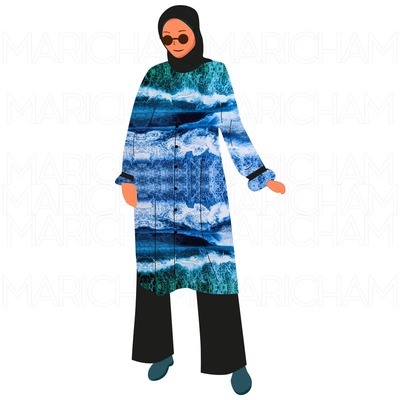 Ocean Design Stretchable Fabric F942062 - Image 10