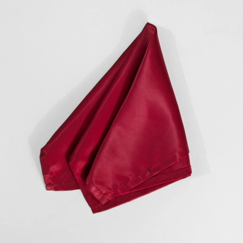 Red Color Satin 13x13 Pocket Square. PS-13062