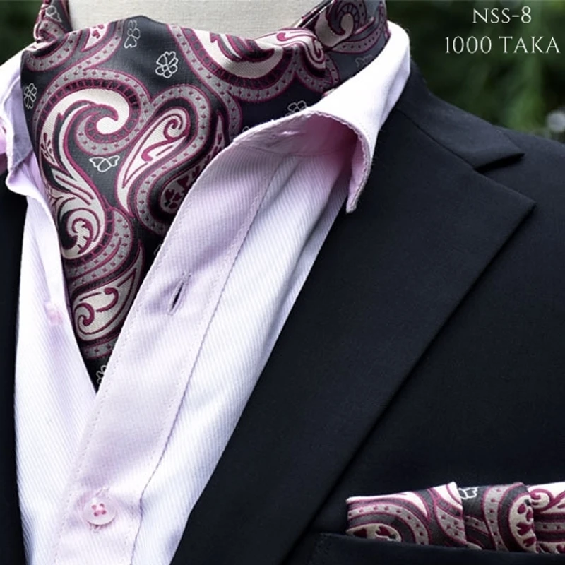 Paisley Cravat & Pocket Square Set. NSS-8