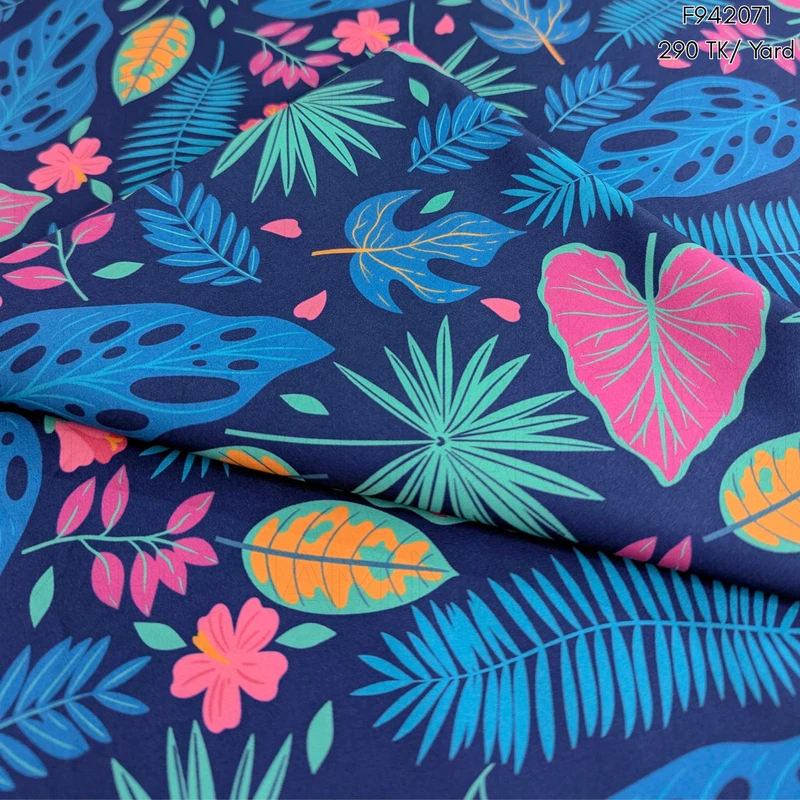 Floral Design Stretchable Fabric F942071