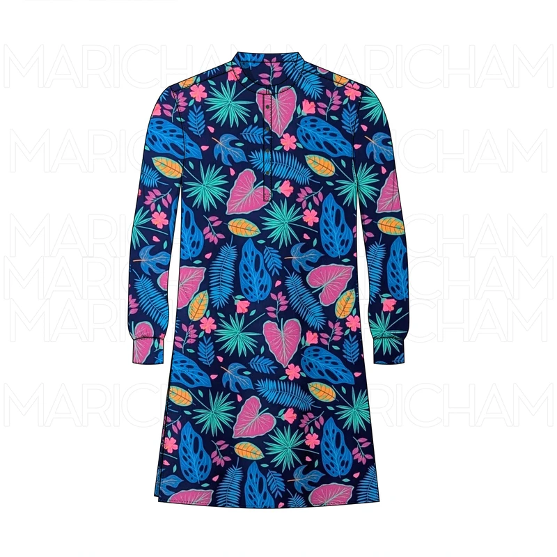 Floral Design Stretchable Fabric F942071 - Image 8