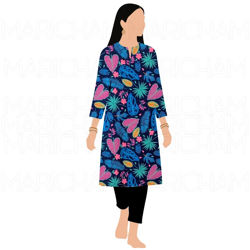 Floral Design Stretchable Fabric F942071 - Image 10