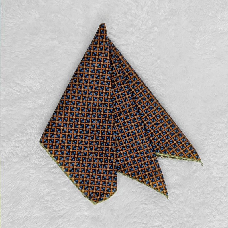 Orange-Blue 13x13 Pocket Square. PS-13046