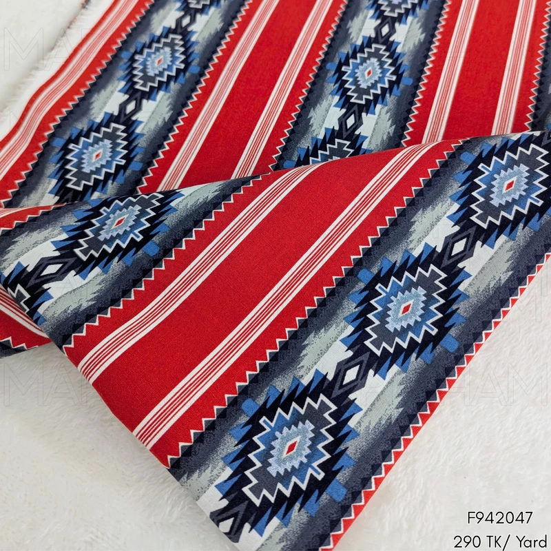 Tribal Striped Cotton Fabric F942047