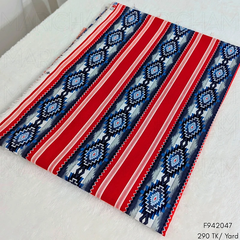 Tribal Striped Cotton Fabric F942047