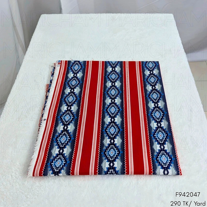 Tribal Striped Cotton Fabric F942047 - Image 3