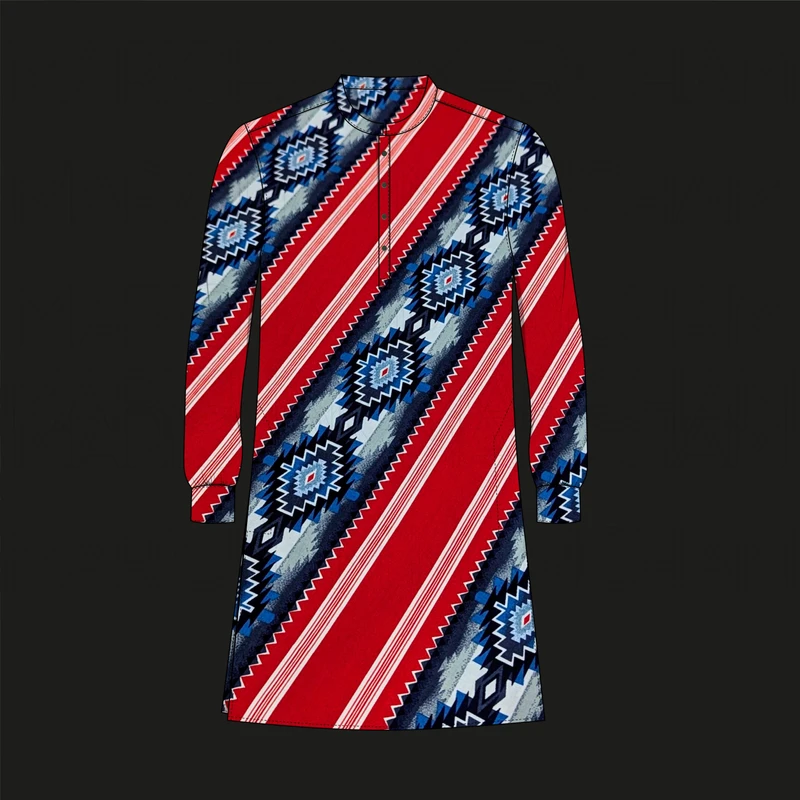 Tribal Striped Cotton Fabric F942047 - Image 8
