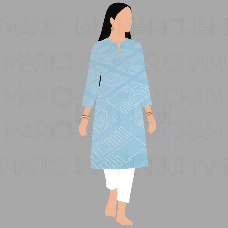 Paste-White Elephant Design Stretchable Fabric F942082 - Image 10