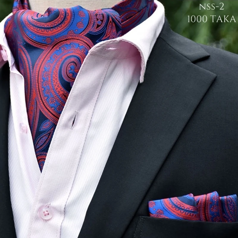 Paisley Cravat & Pocket Square Set. NSS-2