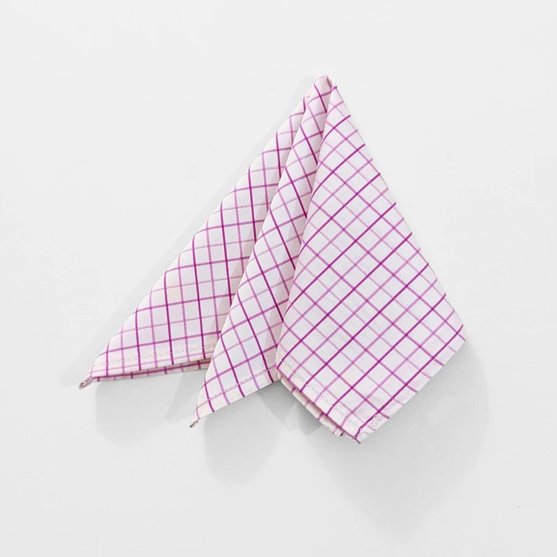 Checkered 10x10 Pocket Square. PS-1010