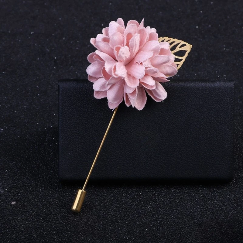 Rose Floral Lapel Pin With Metal Flower. FLP-14 - Image 4