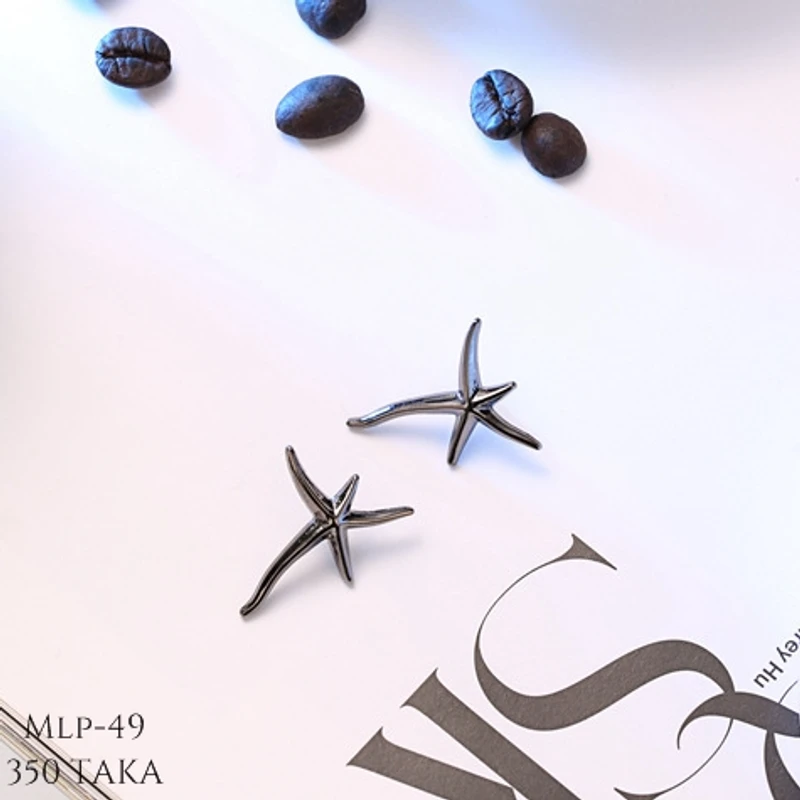 Starfish Shaped Metal Lapel Pin. MLP-49