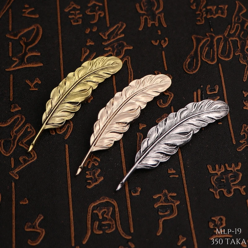 Feather Design Metal Lapel Pin. MLP-19