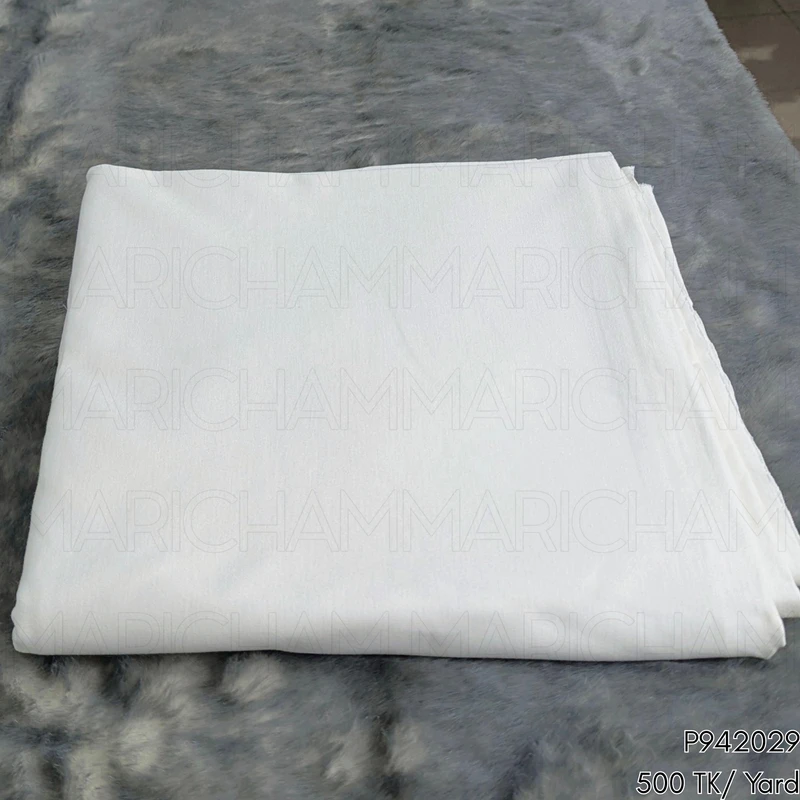 Off-White Cotton Stretchable Bottom Fabric P942029