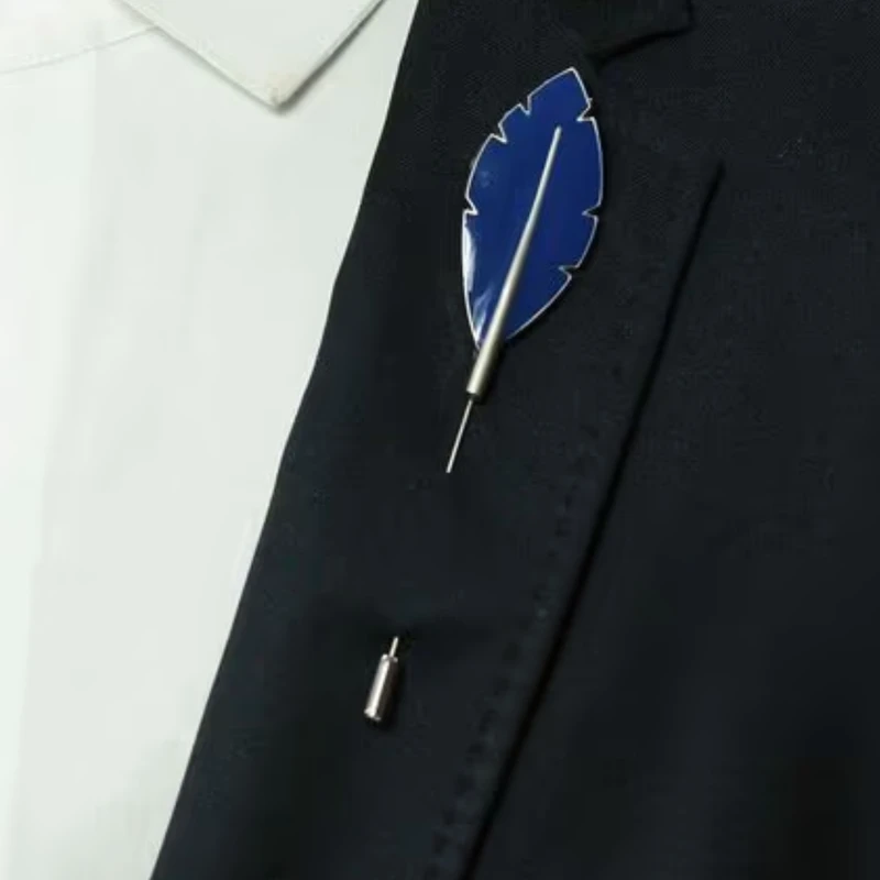 Peacock Feather Metal Lapel Pin. MLP-61 - Image 3