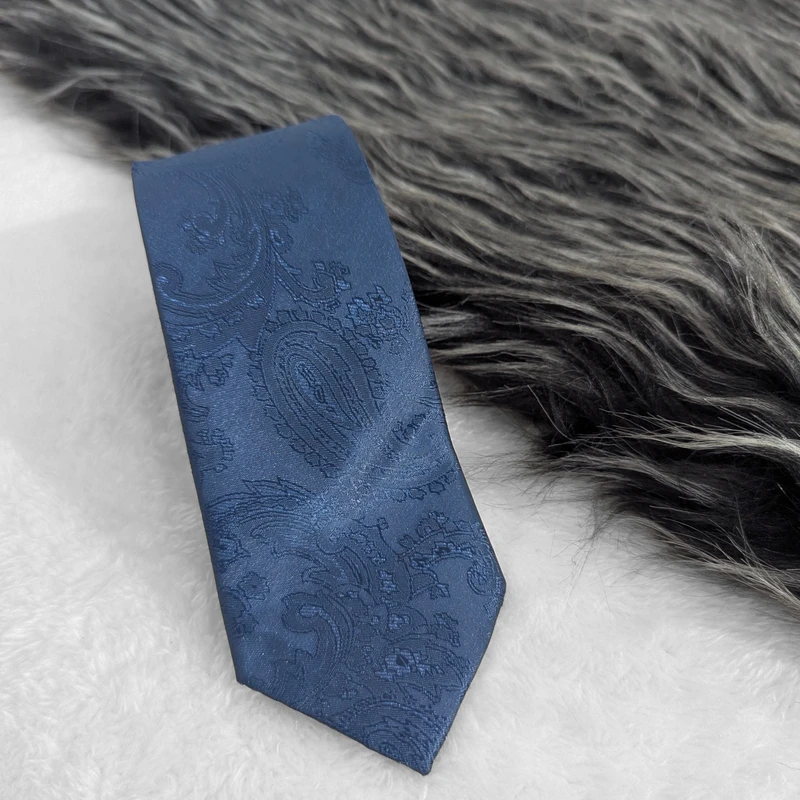 Dark Grape Paisley Neck Tie. TIE-9