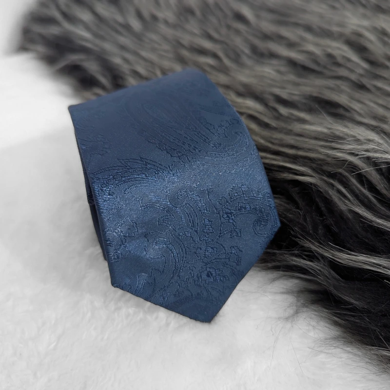 Dark Grape Paisley Neck Tie. TIE-9