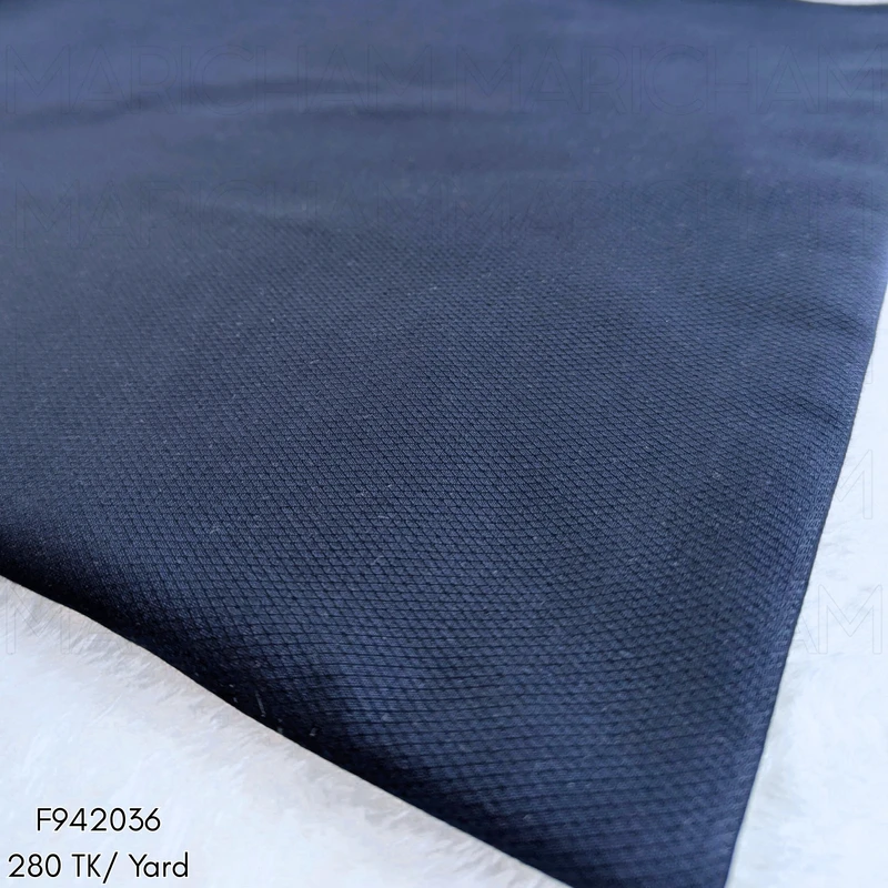 Navy Blue Fancy Cotton Fabric F942035