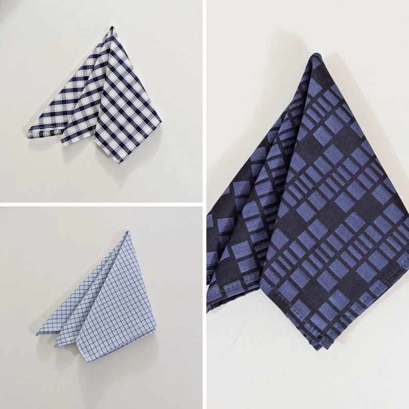 Checkered 10x10 Pocket Squares. PS-1005