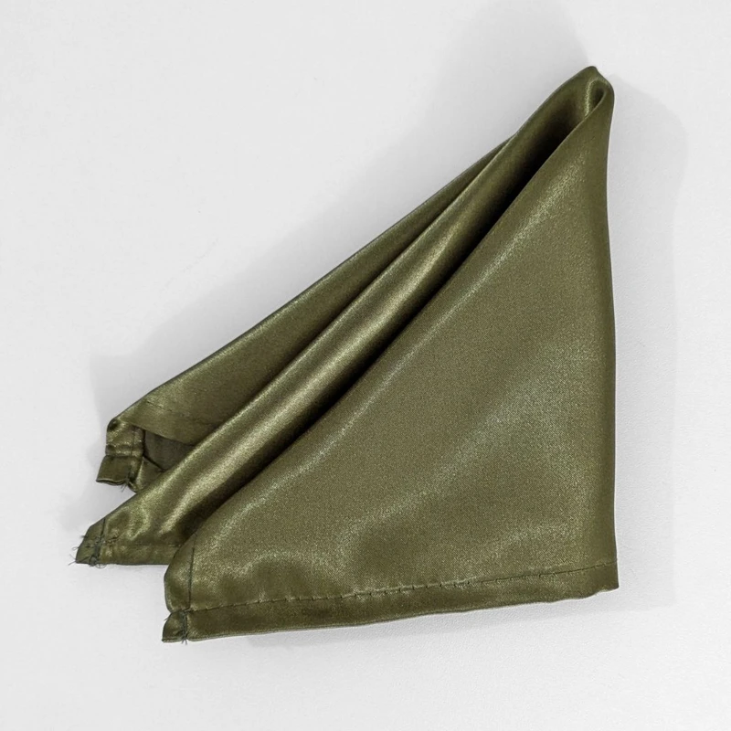 Olive Color Satin 13x13 Pocket Square. PS-13062