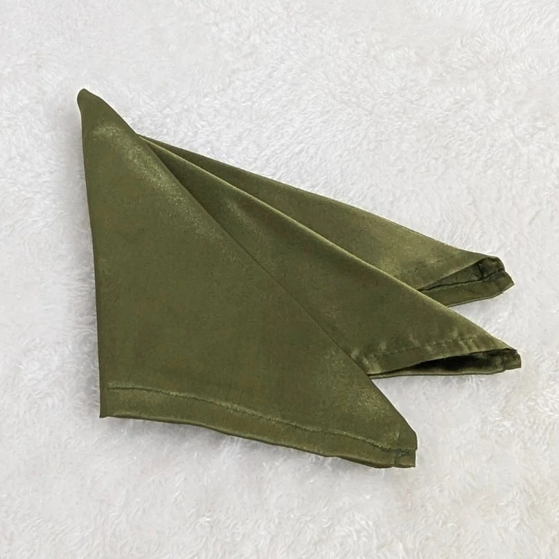 Olive Color Satin 13x13 Pocket Square. PS-13062