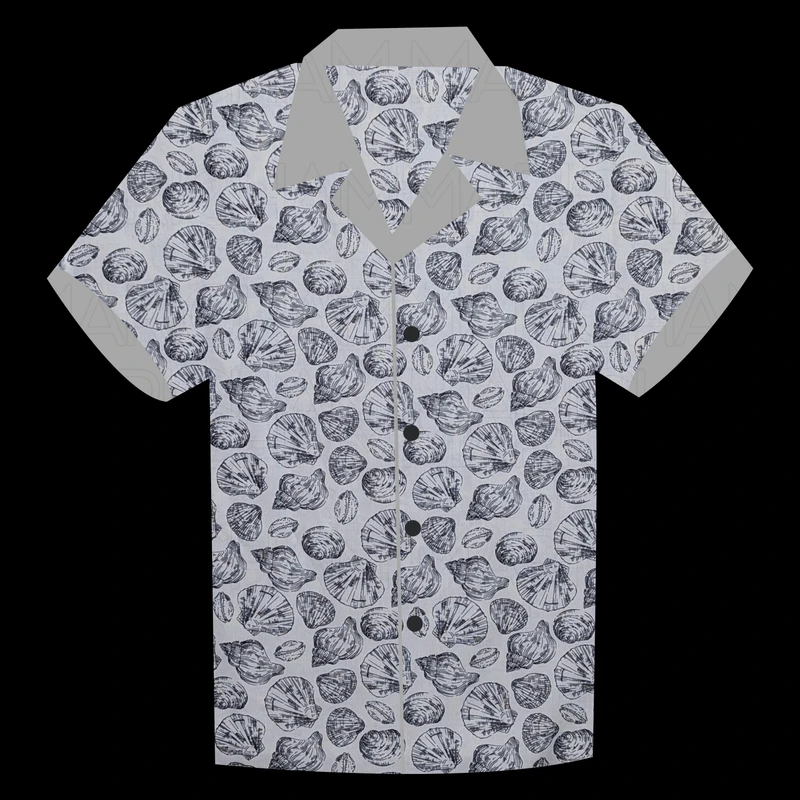 Seashell Printed Tencel Cotton Fabric F942041 - Image 6