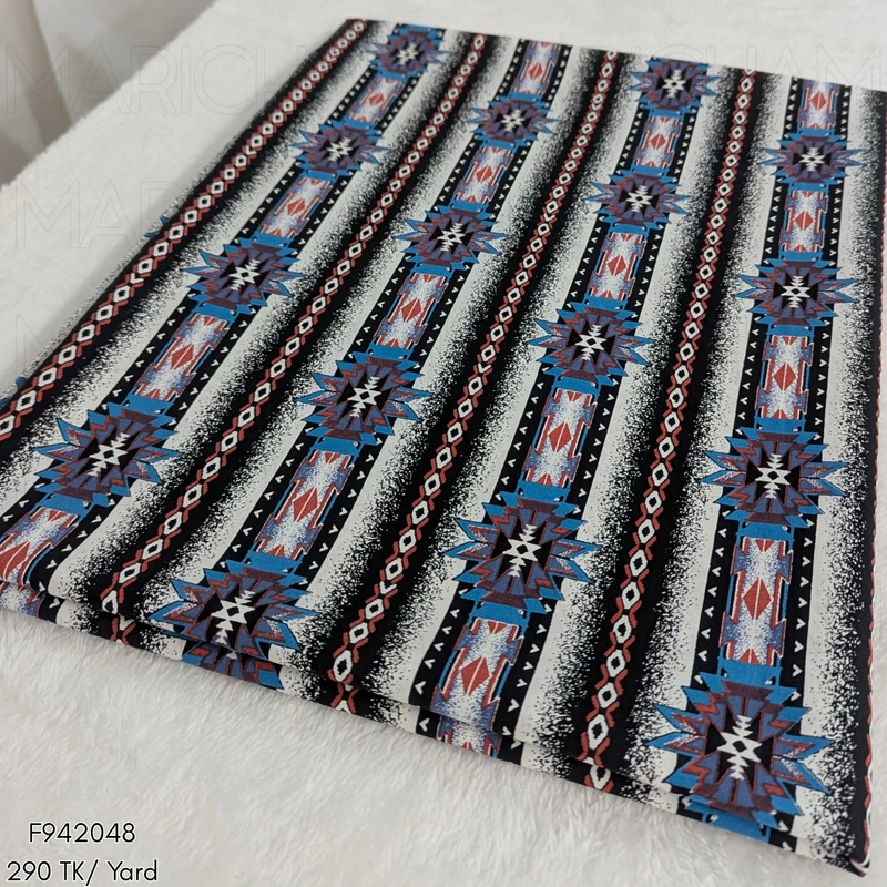 Tribal Striped Cotton Fabric F942048