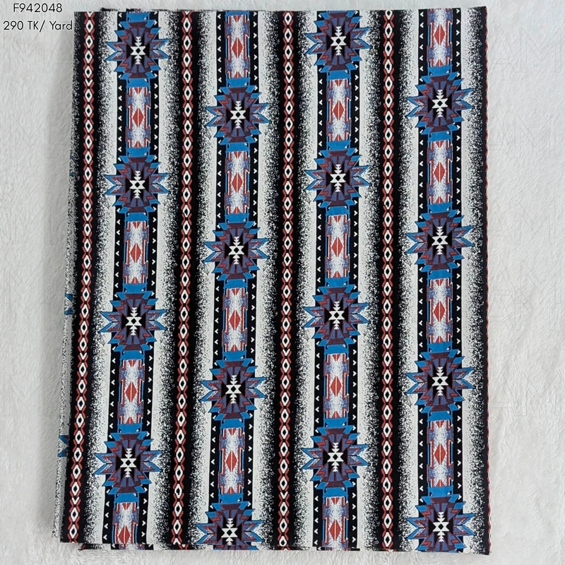 Tribal Striped Cotton Fabric F942048 - Image 3
