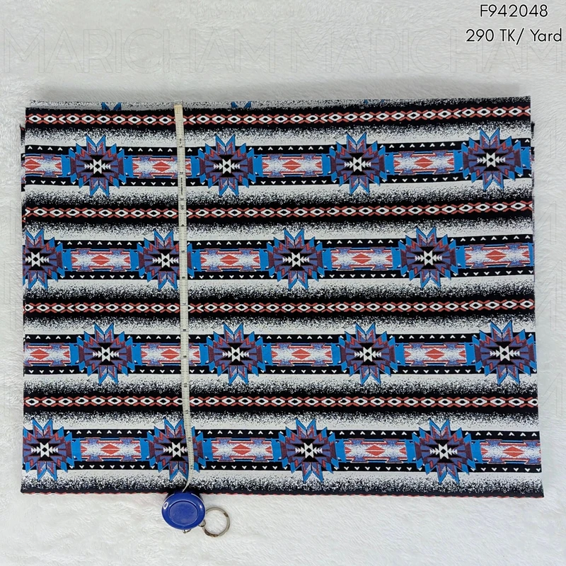 Tribal Striped Cotton Fabric F942048 - Image 4