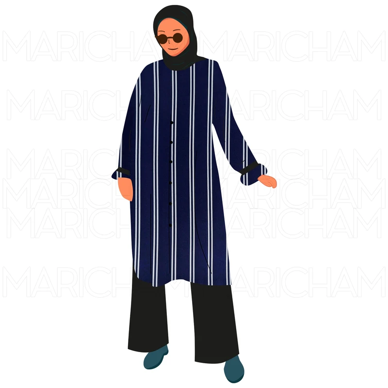 Navy Blue-White Striped Tencel Fabric F942087 - Image 11