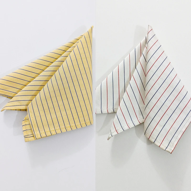 Striped 10x10 Pocket Squares. PS-1008