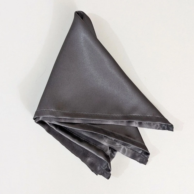 Dark Grey Color Satin 13x13 Pocket Squares. PS-13062