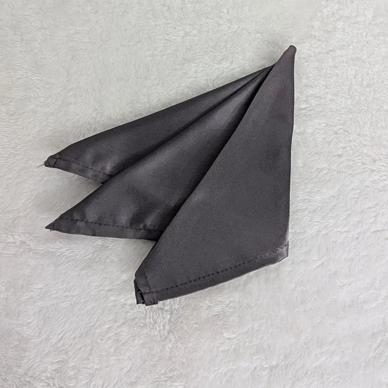 Dark Grey Color Satin 13x13 Pocket Squares. PS-13062
