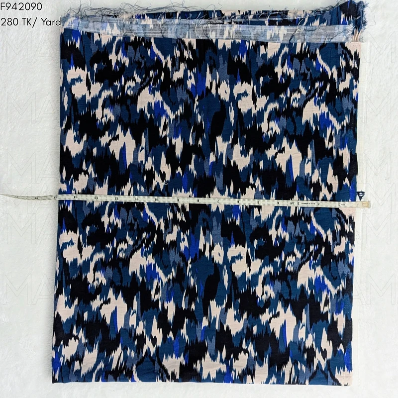 Blue-Black-Light Pink Camouflage Design Fabric F942090 - Image 3