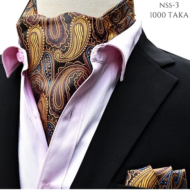 Paisley Cravat & Pocket Square Set. NSS-3