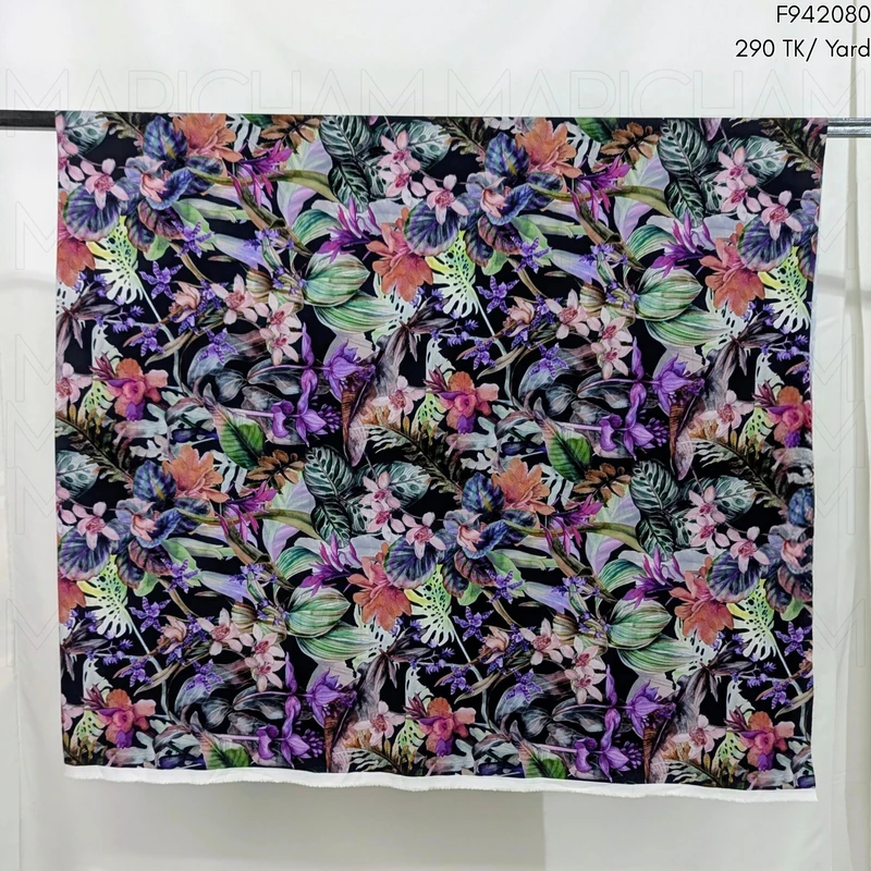 Colorful Tropical Design Stretchable Fabric F942080 - Image 5