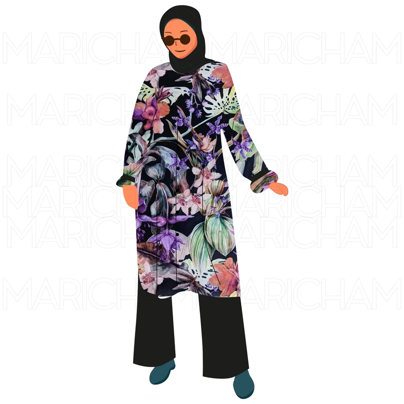 Colorful Tropical Design Stretchable Fabric F942080 - Image 11